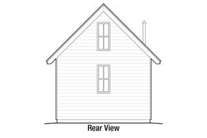 Exterior - Rear Elevation for Cottage House Plan #915-7 - 1 bed, 1 bath