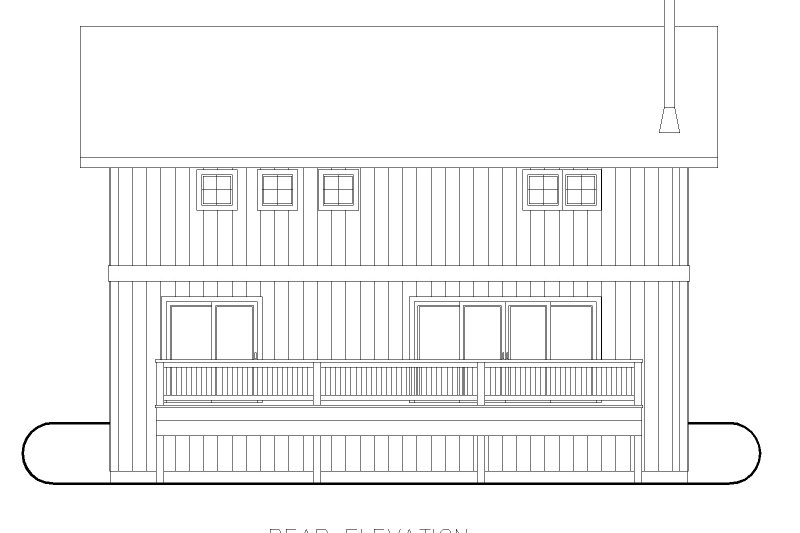 Dream House Plan - Exterior - Rear Elevation for Cottage House Plan #117-994 - 1 bed, 1 bath