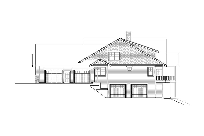 House Design - Exterior - Other Elevation 1 for Ranch House Plan #124-1106 - 3 bed, 2 bath