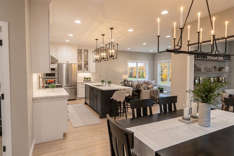 House Design - Interior - Dining Room 1 for Farmhouse House Plan #51-1544 - 3 bed, 2.5 bath