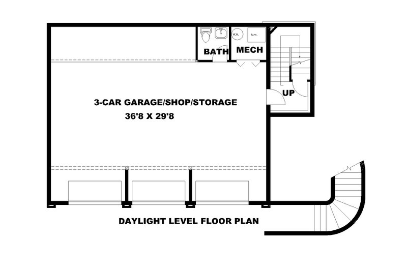 Home Plan - Floor Plan - Lower Floor for Southern House Plan #117-215 - 3 bed, 4 bath