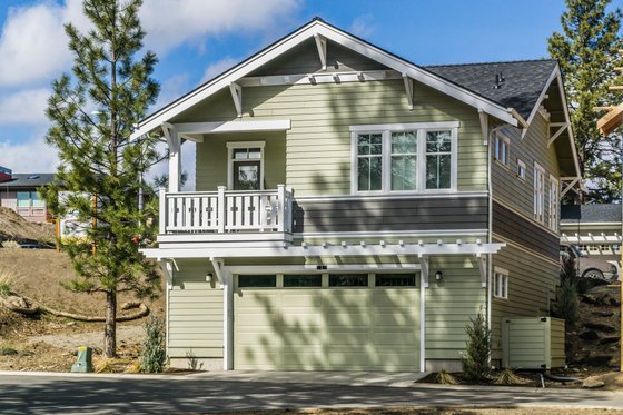 Exterior - Rear Elevation for Craftsman House Plan #895-55 - 2 bed, 1 bath