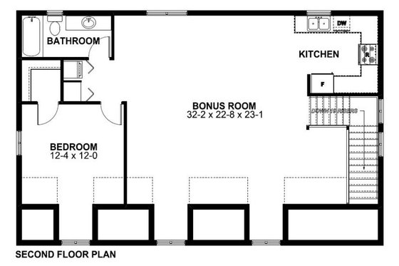 Floor Plan - Main Floor for Mediterranean House Plan #126-159 - 1 bed, 2 bath