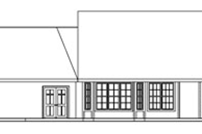 Home Plan - Exterior - Rear Elevation for Traditional House Plan #124-721 - 3 bed, 2 bath