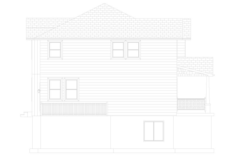 Dream House Plan - Exterior - Other Elevation 3 for Craftsman House Plan #1060-55 - 5 bed, 3 bath