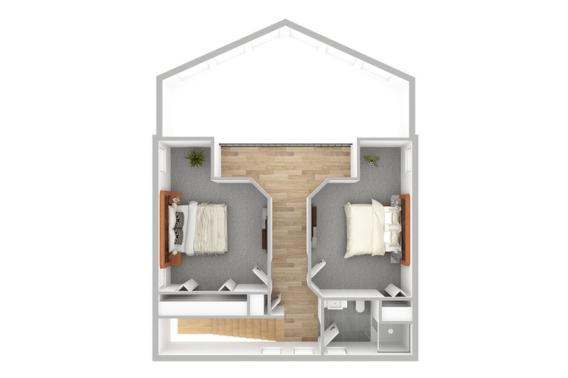 Home Plan - Floor Plan - Other Floor 1 for Cabin House Plan #124-264 - 3 bed, 2.5 bath