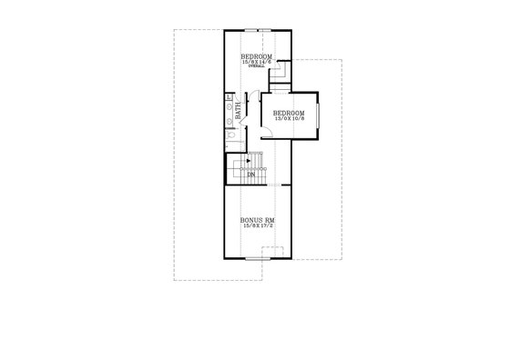 Floor Plan - Upper Floor for Craftsman House Plan #53-540 - 3 bed, 2.5 bath
