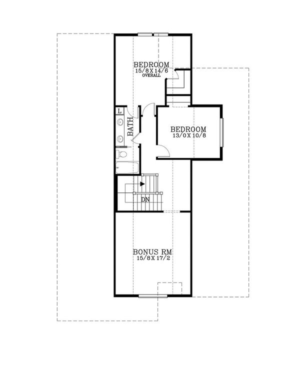 Craftsman Floor Plan - Upper Floor Plan #53-540