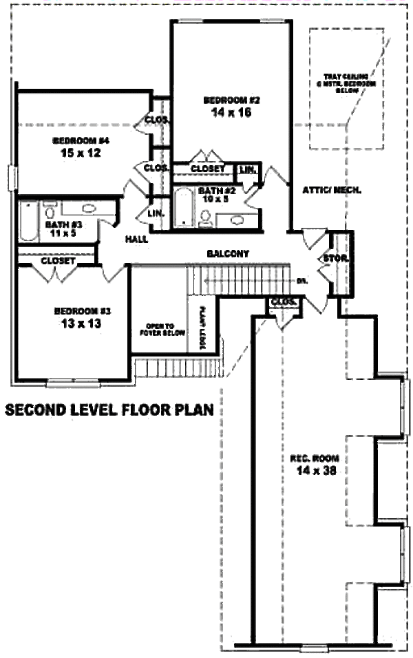 European Floor Plan - Upper Floor Plan #81-13750