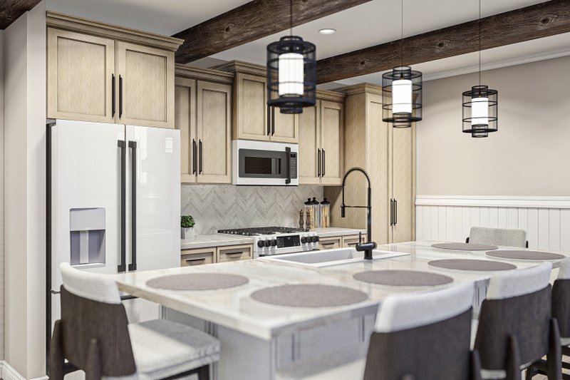 Architectural House Design - Interior - Kitchen 1 for Farmhouse House Plan #455-208 - 2 bed, 2 bath