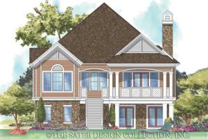 Exterior - Rear Elevation for Traditional House Plan #930-160 - 3 bed, 2 bath