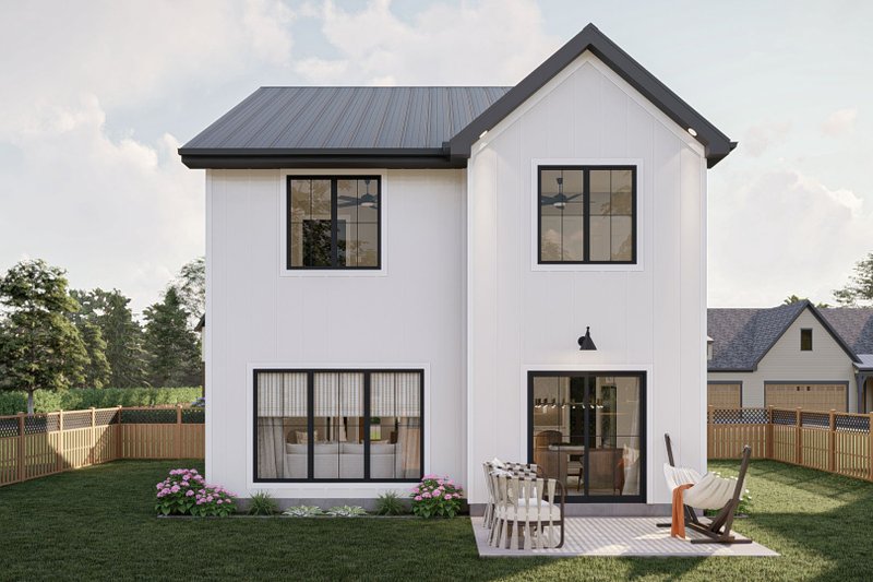 House Blueprint - Exterior - Rear Elevation for Farmhouse House Plan #455-316 - 3 bed, 2.5 bath