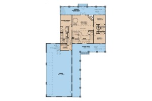 Floor Plan - Main Floor for Farmhouse House Plan #923-104 - 5 bed, 3 bath