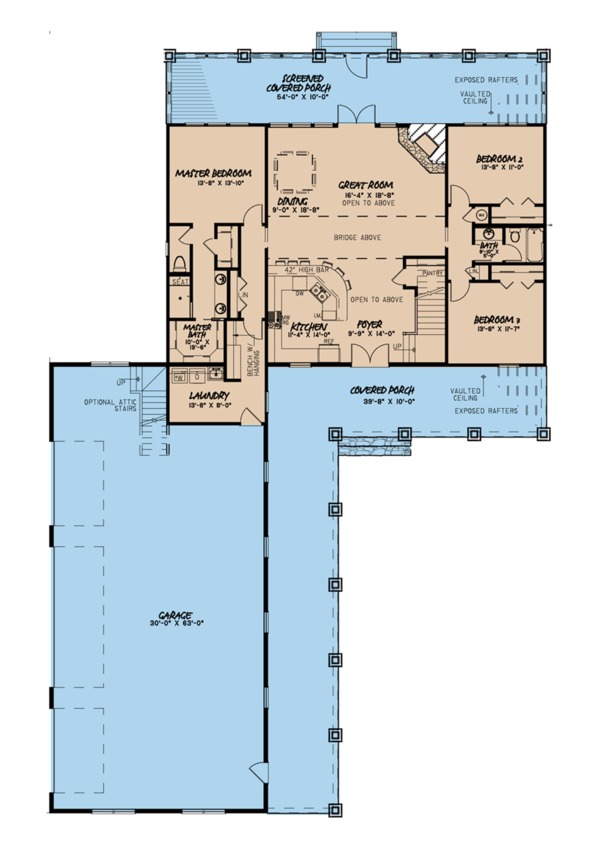 Home Plan - Farmhouse Floor Plan - Main Floor Plan #923-104