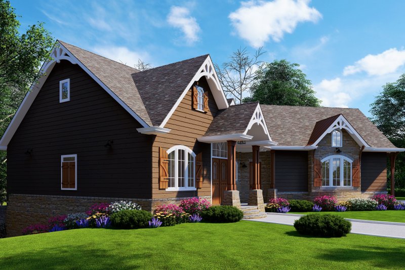 House Blueprint - Exterior - Other Elevation for Ranch House Plan #54-444 - 3 bed, 2.5 bath