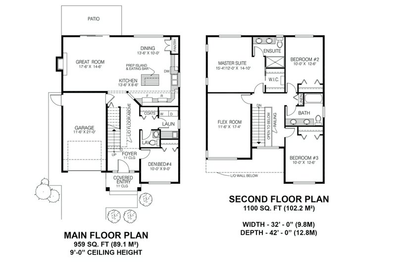 Home Plan - Floor Plan - Main Floor for Contemporary House Plan #1100-55 - 4 bed, 2.5 bath