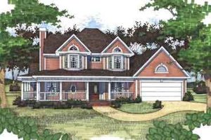 Country Exterior - Front Elevation Plan #120-155