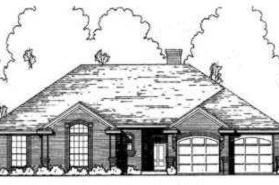 Exterior - Front Elevation for Traditional House Plan #40-298 - 3 bed, 2 bath