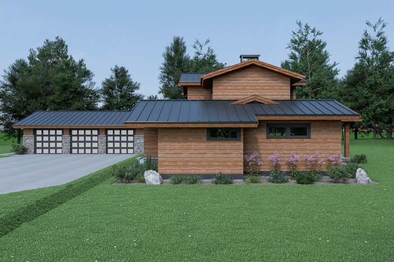 Architectural House Design - Photo 1 for Contemporary House Plan #1070-94 - 3 bed, 2.5 bath