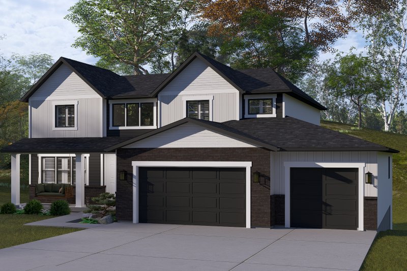 House Blueprint - Exterior - Front Elevation 2 for Farmhouse House Plan #1060-487 - 4 bed, 3.5 bath