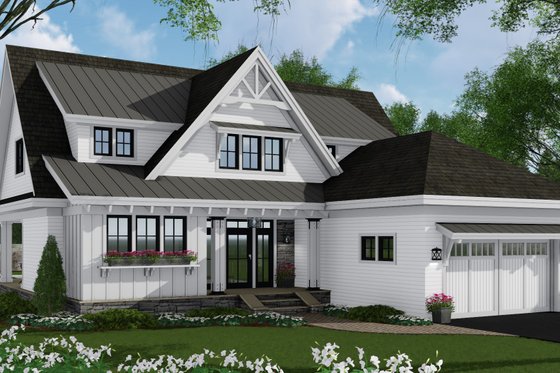 Exterior - Front Elevation 4 for Farmhouse House Plan #51-1148 - 4 bed, 3 bath