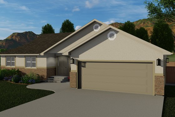 Exterior - Front Elevation 3 for Traditional House Plan #1060-58 - 3 bed, 2.5 bath