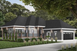 Exterior - Front Elevation 4 for European House Plan #23-2489 - 2 bed, 2 bath