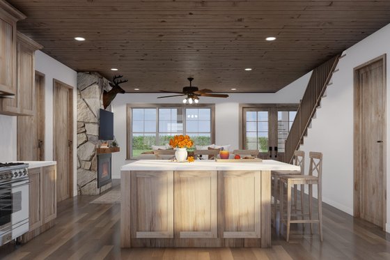 Interior - Kitchen for Cabin House Plan #923-374 - 3 bed, 3.5 bath
