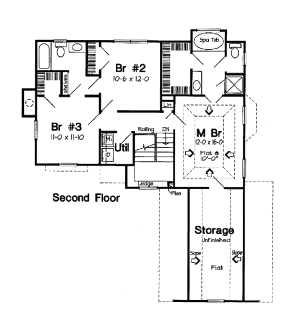 Modern Floor Plan - Upper Floor Plan #312-609