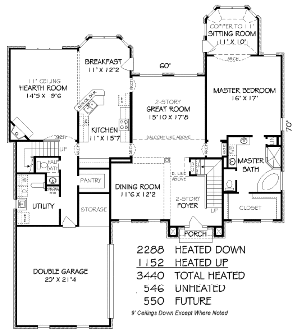 Traditional Floor Plan - Main Floor Plan #424-352