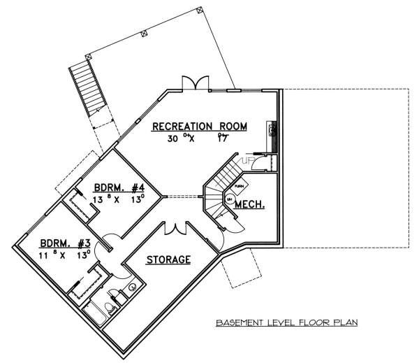 Dream House Plan - Modern Floor Plan - Lower Floor Plan #117-582