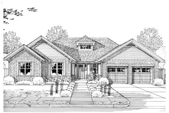 Exterior - Other Elevation 2 for Craftsman House Plan #46-897 - 3 bed, 2 bath
