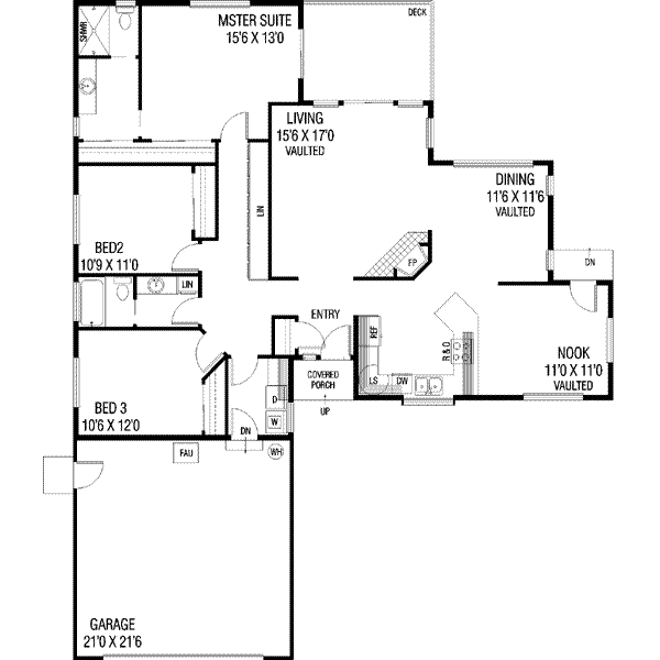 Dream House Plan - Ranch Floor Plan - Main Floor Plan #60-359