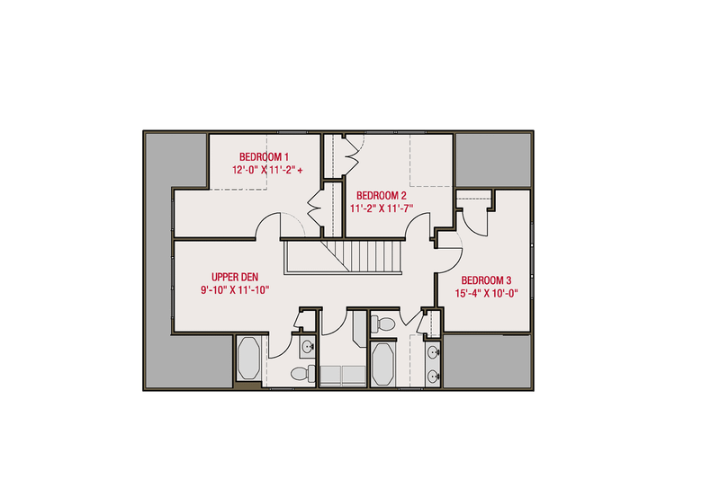 Dream House Plan - Floor Plan - Upper Floor for Craftsman House Plan #461-66 - 4 bed, 3.5 bath