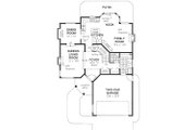Mediterranean Style House Plan - 4 Beds 2.5 Baths 2216 Sq/Ft Plan #18-240 