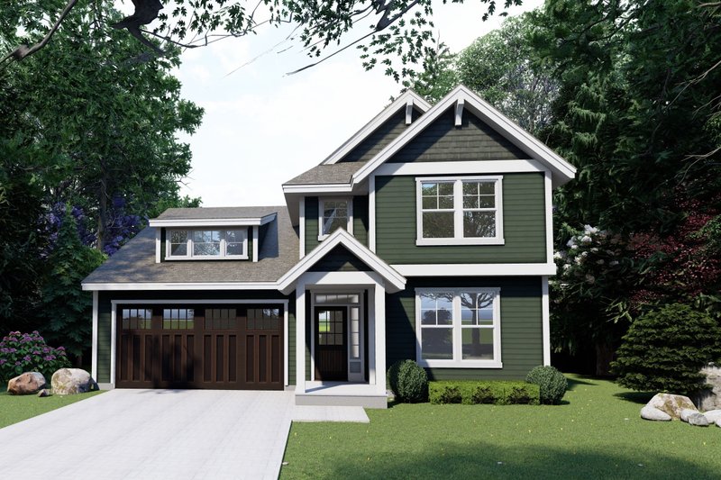 Craftsman Style House Plan - 4 Beds 2.5 Baths 2051 Sq/Ft Plan #53-700