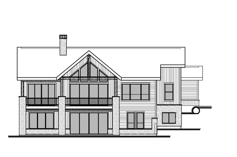 Home Plan - Exterior - Rear Elevation for Farmhouse House Plan #1073-50 - 4 bed, 3.5 bath