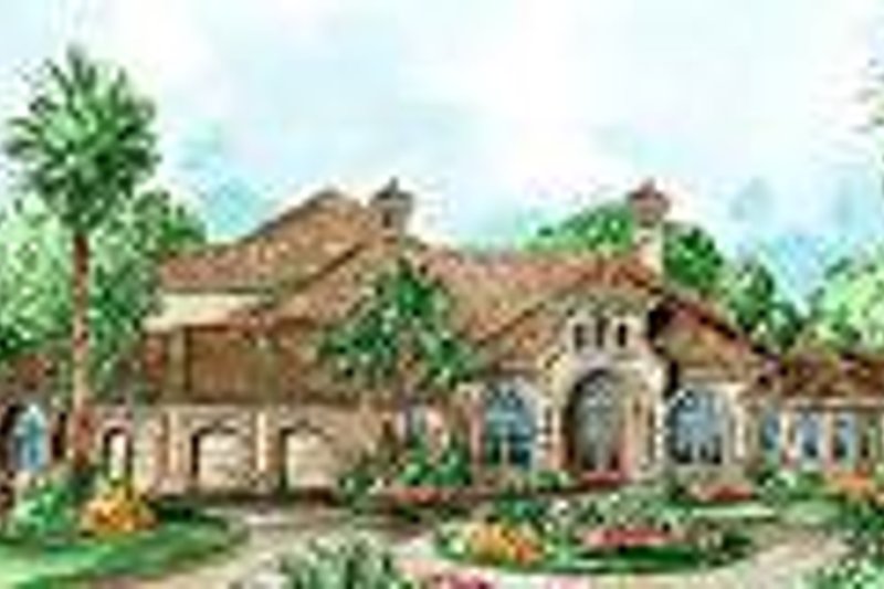 House Blueprint - Exterior - Other Elevation for Mediterranean House Plan #27-203 - 5 bed, 5.5 bath
