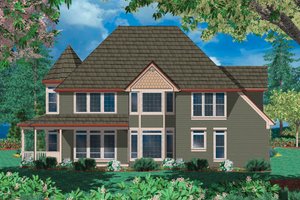 Exterior - Rear Elevation for Victorian House Plan #48-108 - 4 bed, 3 bath
