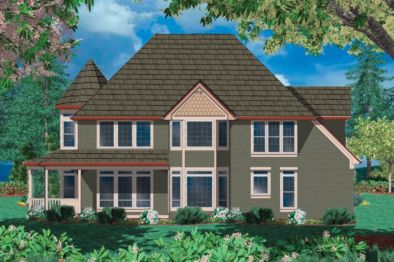 House Plan Design - Exterior - Rear Elevation for Victorian House Plan #48-108 - 4 bed, 3 bath