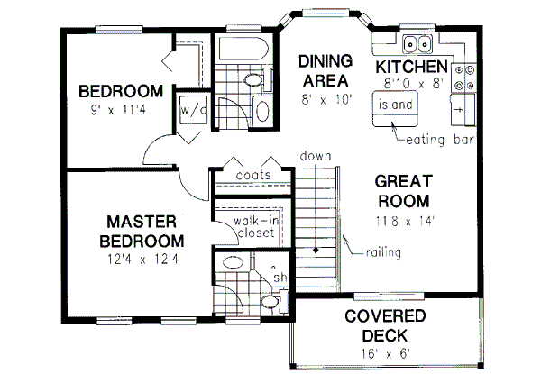 Traditional Floor Plan - Upper Floor Plan #18-319