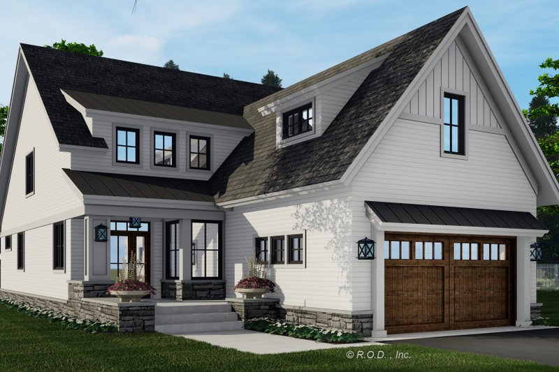 House Plan Design - Exterior - Front Elevation 3 for Farmhouse House Plan #51-1565 - 4 bed, 2.5 bath