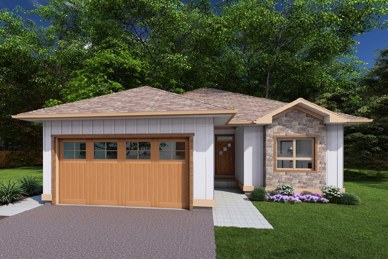 Architectural House Design - Ranch Exterior - Front Elevation Plan #126-264