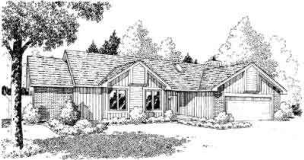Exterior - Front Elevation 2 for Traditional House Plan #312-304 - 3 bed, 2 bath
