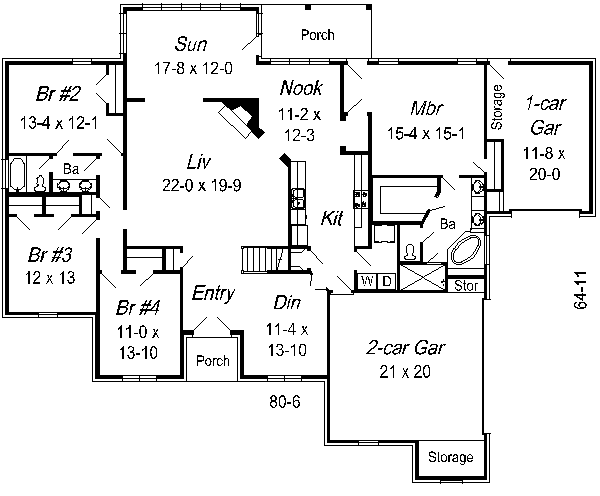 European Floor Plan - Main Floor Plan #329-282