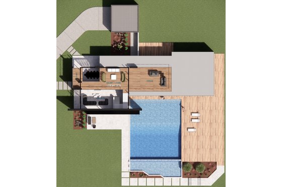 Floor Plan - Upper Floor 1 for Modern House Plan #473-1 - 3 bed, 2.5 bath
