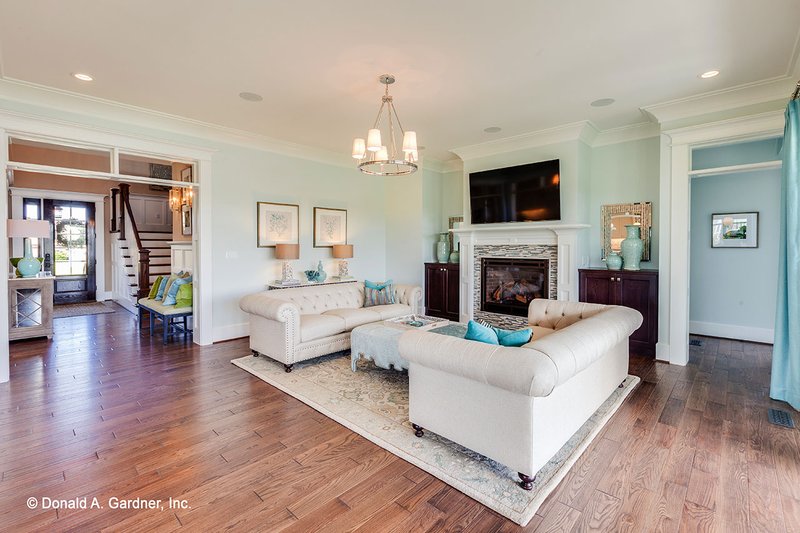 Dream House Plan - Interior - Family Room for Craftsman House Plan #929-839 - 5 bed, 4 bath