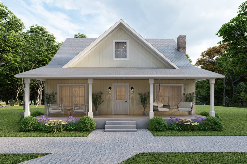 Farmhouse Style House Plan - 3 Beds 2.5 Baths 1800 Sq/Ft Plan #1117-19 Exterior