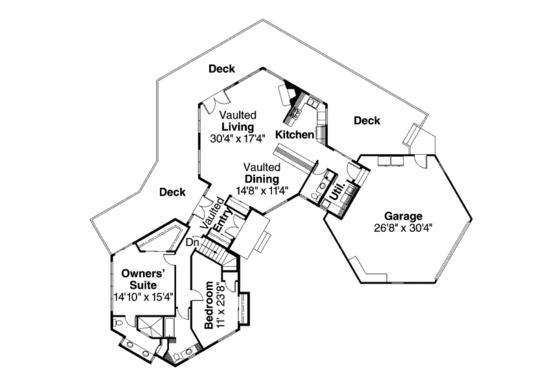 Floor Plan - Main Floor House Plan #124-642 - 3 bed, 3.5 bath
