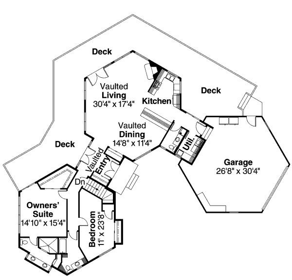 House Plan Design - Floor Plan - Main Floor Plan #124-642